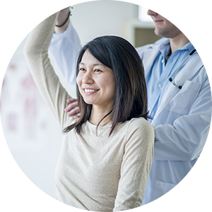 doctor helping a patient